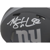 Michael Strahan Signed New York Giants Mini Helmet Slate BAS 46061