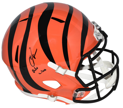 CHAD JOHNSON SIGNED CINCINNATI BENGALS FULL SIZE SPEED HELMET W/ OCHO CINCO