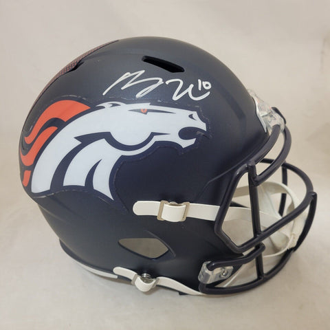 BO NIX SIGNED DENVER BRONCOS F/S 2024 SPEED REPLICA HELMET BECKETT QR