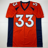 Autographed/Signed Javonte Williams Denver Orange Football Jersey Beckett COA