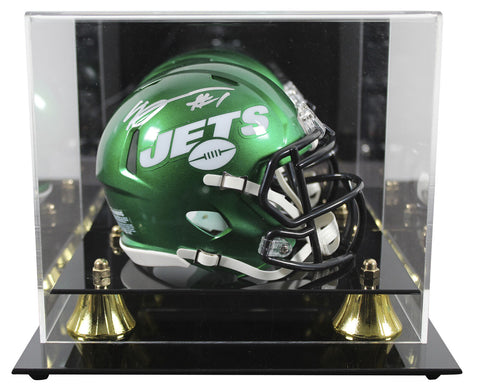 Jets Ahmad "Sauce" Gardner Signed 2019-23 Speed Mini Helmet W/ Case BAS Witness