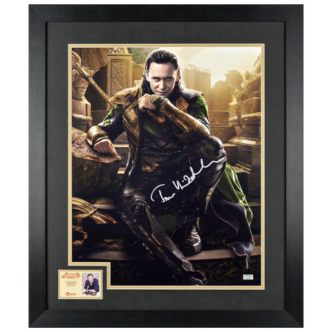 Tom Hiddleston Autographed Thor Loki Master of Mischief 16x20 Framed Photo