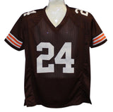 Nick Chubb Autographed/Signed Pro Style Brown XL Jersey Beckett 32358