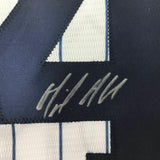 FRAMED Autographed/Signed MIGUEL ANDUJAR 33x42 New York Majestic Jersey BAS COA