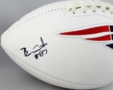 Ben Coates Autographed New England Patriots Logo Football- Beckett Auth