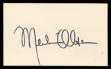 Rams Merlin Olsen Authentic Signed 3x5 Index Card Autographed BAS #BN06511