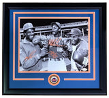 Mike Tyson Gooden Strawberry Signed In Orange Framed 11x14 Mets B&W Photo JSA