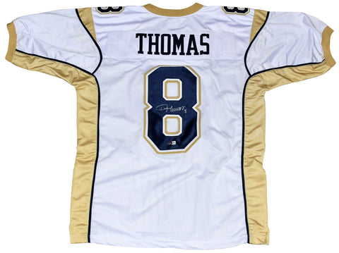 DEMARYIUS THOMAS SIGNED GEORGIA TECH YELLOW JACKETS #8 JERSEY BECKETT