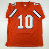 Autographed/Signed JERRY JEUDY Denver Retro Orange Football Jersey JSA COA Auto