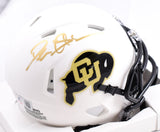 Deion Sanders Signed Colorado Buffaloes Speed Mini Helmet W33324- Beckett W Holo