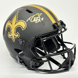 DREW BREES AUTOGRAPHED NEW ORLEANS SAINTS FS REPLICA HELMET BECKETT