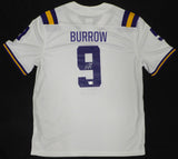 LSU Joe Burrow Autographed White Nike Jersey (Smudged) Fanatics #DQ16472874