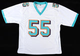 Joey Porter Sr Signed Miami Dolphins White Jersey (JSA) 4xPro Bowl Linebacker