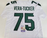 Alijah Vera-Tucker Signed New York Jets Jersey (JSA COA) 2021 1st Rnd Pck OLine