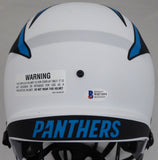 CHRISTIAN MCCAFFREY AUTO PANTHERS LUNAR ECLIPSE FULL SIZE HELMET BECKETT 192524