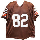 Ozzie Newsome Autographed/Signed Pro Style Brown Jersey HOF Beckett 44100