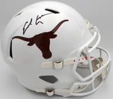 Earl Campbell Autographed White Full Size Helmet Texas Beckett QR #W743933