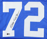 Ed Too Tall Jones Signed Cowboys Throwback Jersey (Tri Star) Dallas 3xProBowl DE