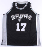 Mario Elie Signed San Antonio Spurs Jersey (JSA COA) 3xNBA Champ (94, 95, 99)