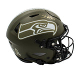 Shaun Alexander Signed Seattle Seahawks Speed Flex Auth Lunar Helmet "PS 37:4"