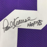 Autographed/Signed Paul Krause HOF 98 Minnesota Purple Jersey Beckett BAS COA