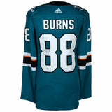 BRENT BURNS Autographed San Jose Sharks Authentic Teal Adidas Jersey FANATICS