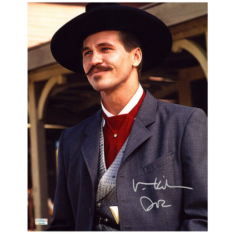 Val Kilmer Autographed Tombstone Doc Holliday 11x14 Photo with DOC Inscription