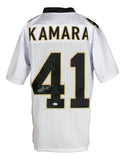 Alvin Kamara New Orleans Signed White Football Jersey BAS ITP