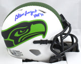 Steve Largent Signed Seattle Seahawks Lunar Speed Mini Helmet - Beckett W Holo