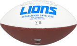 SAM LAPORTA AUTOGRAPHED DETROIT LIONS WHITE LOGO FOOTBALL BECKETT WITNESS 225896