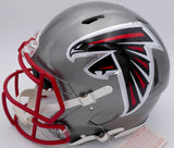 Kyle Pitts Auto Falcons Flash Full Size Helmet Dirty Bird (Smudge) Beckett 25812