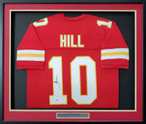 CHIEFS TYREEK HILL AUTHENTIC AUTOGRAPHED SIGNED FRAMED RED JERSEY BECKETT 191179