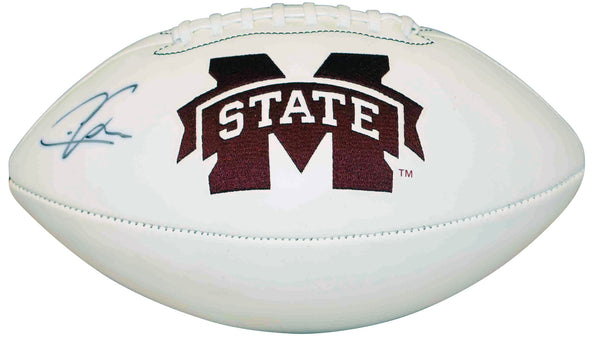 CHRIS JONES AUTOGRAPHED MISSISSIPPI STATE BULLDOGS WHITE LOGO FOOTBALL JSA