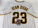 Fernando Tatis Jr. Signed San Diego Padres Pinstriped (Slam Diego) Jersey (JSA)