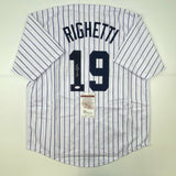 Autographed/Signed Dave Righetti New York Pinstripe Baseball Jersey JSA COA Auto