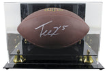 Bengals Tee Higgins Signed Wilson Super Grip Football W/ Case BAS Witnessed