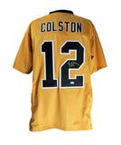 Marques Colston Signed/Auto Saints Custom Gold Football Jersey JSA 165271