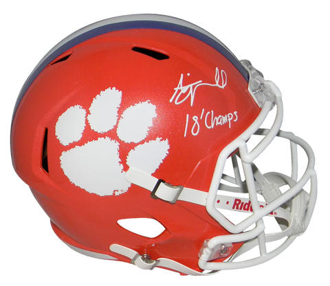 AJ TERRELL SIGNED AUTOGRAPHED CLEMSON TIGERS FULL SIZE SPEED HELMET W/ 18 CHAMPS