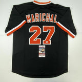 Autographed/Signed JUAN MARICHAL San Francisco Black Baseball Jersey JSA COA