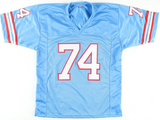 Bruce Matthews Signed Houston Oilers Stat Jersey Inscribed "HOF 07" (Beckett)