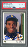 Ken Griffey Jr PSA 10 AUTO Rookie 1989 Upper Deck #1 RC On Card GEM MINT AUTO