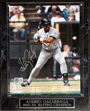 Andres Galarraga Signed Colorado Rockies 8x10 Photo Plaque BAS 45035