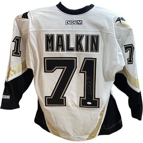 Evgeni Malkin Autographed/Signed Pittsburgh Penguins Jersey JSA 42603