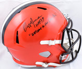 Ozzie Newsome Signed Browns F/S Speed Helmet w/HOF Dawg Pound- Beckett W Holo