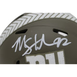 Michael Strahan Signed New York Giants Mini Helmet 22 Salute BAS 42694