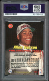 1996 Topps Stadium Club #R1 Allen Iverson RC On Card PSA/DNA Auto GEM MINT 10