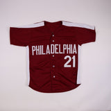 Bake McBride Signed Phillies Throwback Jersey (JSA COA) 1980 World Series Champ