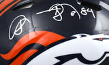 Shannon Sharpe Signed Denver Broncos F/S Speed Authentic Helmet- Beckett W Holo