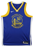 Warriors Stephen Curry Signed Blue Nike Icon Edition Swingman Jersey JSA