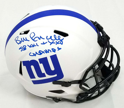 Bill Parcells Signed NY Giants Lunar Eclipse Replica Helmet W/SB Champs Beckett